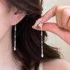 Broken Silver Temperament Fringed Stud Earrings Light Luxury High Sense Versatile Earrings Fashionable Simple Cold Style Earrings