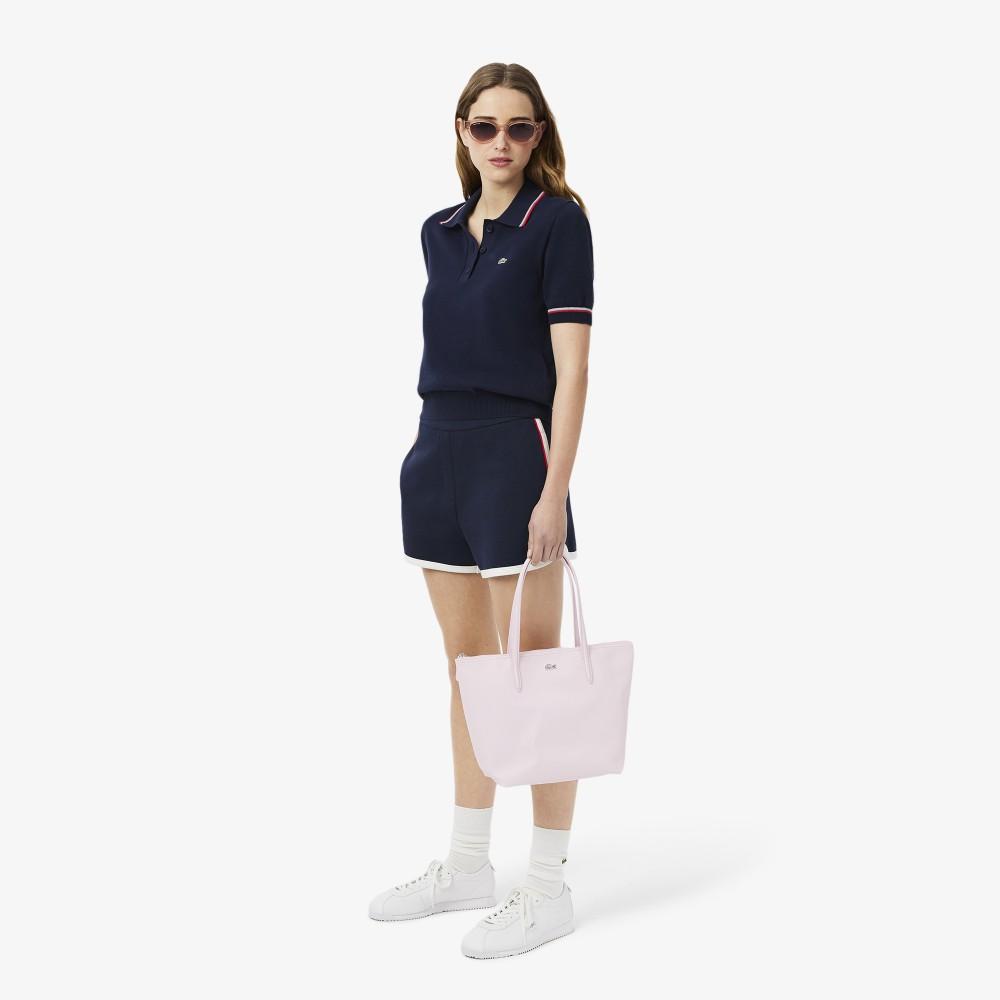 Lacoste Women's Color-Tipped Polo Sweater AF9283-55GGWI