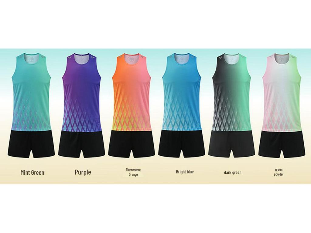 Unisex Track & Field Training Set: Vest & Suit for Marathon and Running Sportswear.