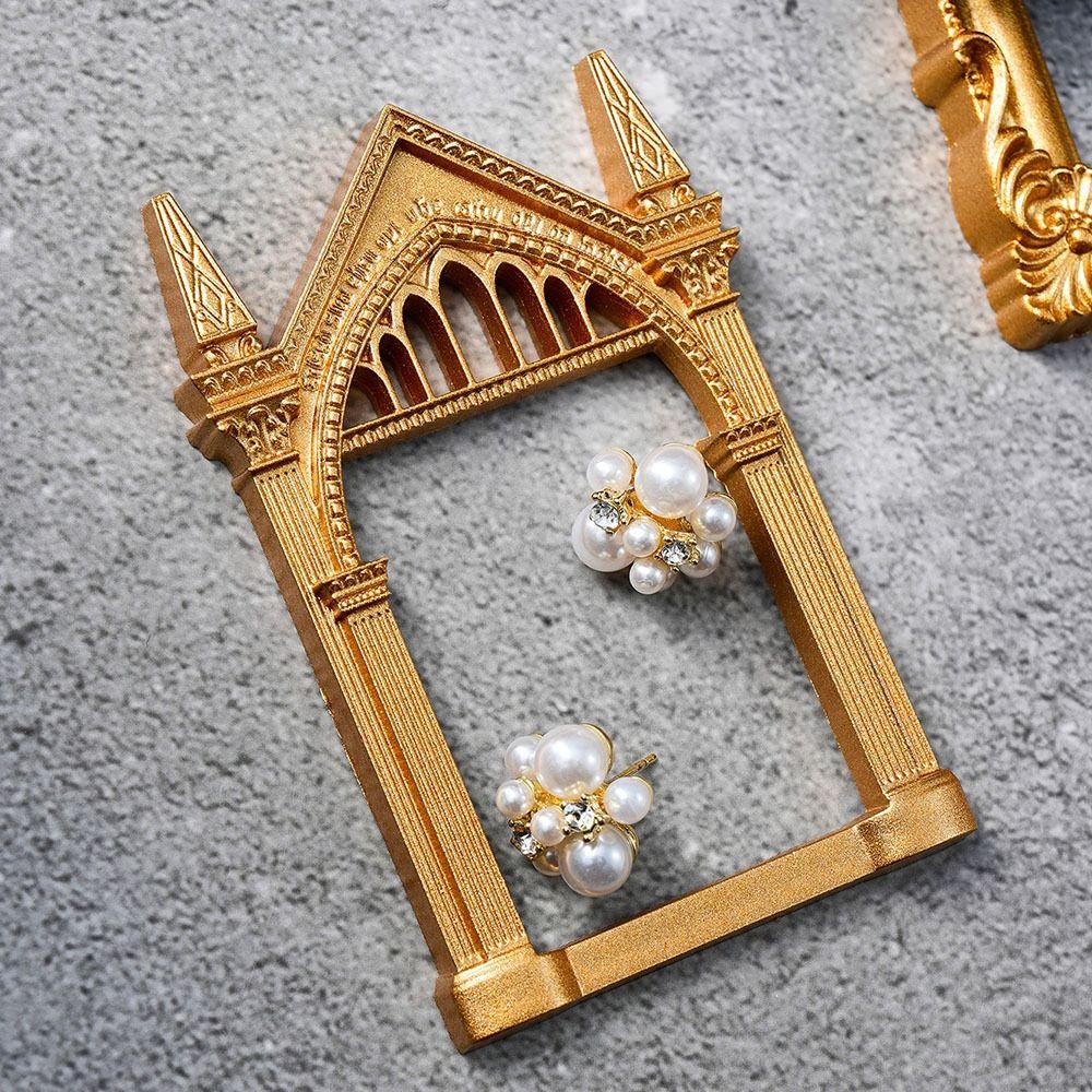 3D Mini Photo Frames Gold Wedding Photo Display Frames Photography Background Decoration