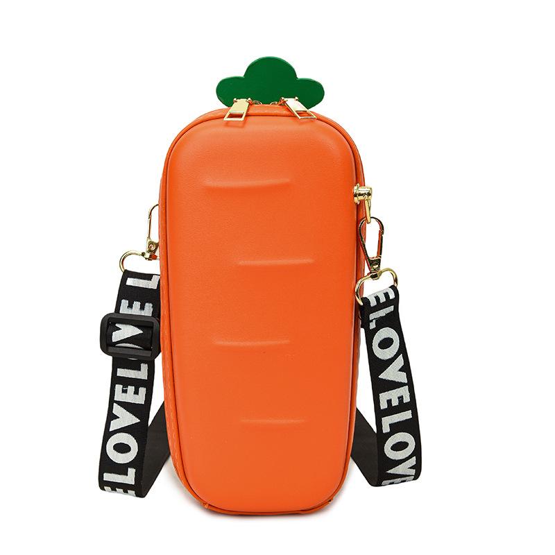 

Cute Young Girls Handbag Small Pu Leather Bag Fun Creative Carrot Shape Shoulder Crossbody Bag Designer Handbag And Purse