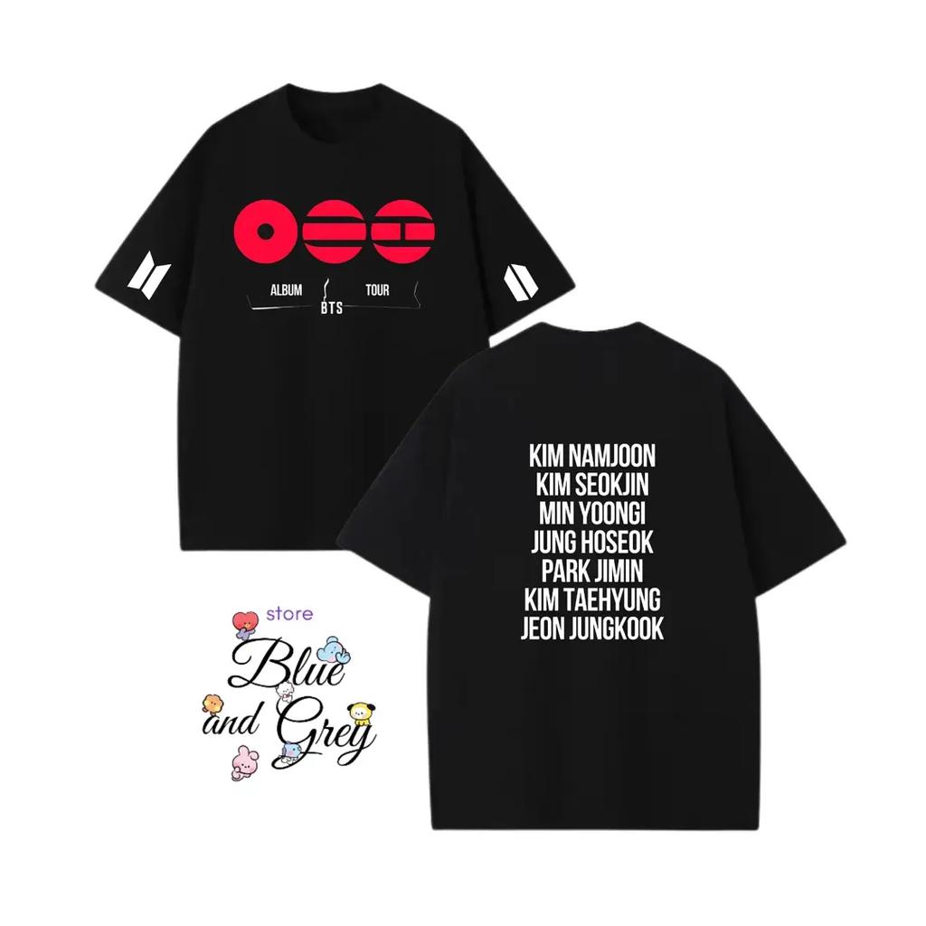 2026  BTS Comback World Tour T-shirt Women Men Casual Loose Oversized Y2k Short Sleeve Streetwear Hip Hop Harajuku Female Clothing