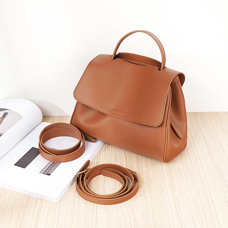 High-End Genuine Leather Cowhide Crossbody Tote for Women – Large Capacity, Versatile Fashion Handbag