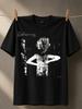 T-shirt Unisex Underground Dark Grunge Music Lettere Gotico Usurato con Texture Grezza e Segni Rossi
