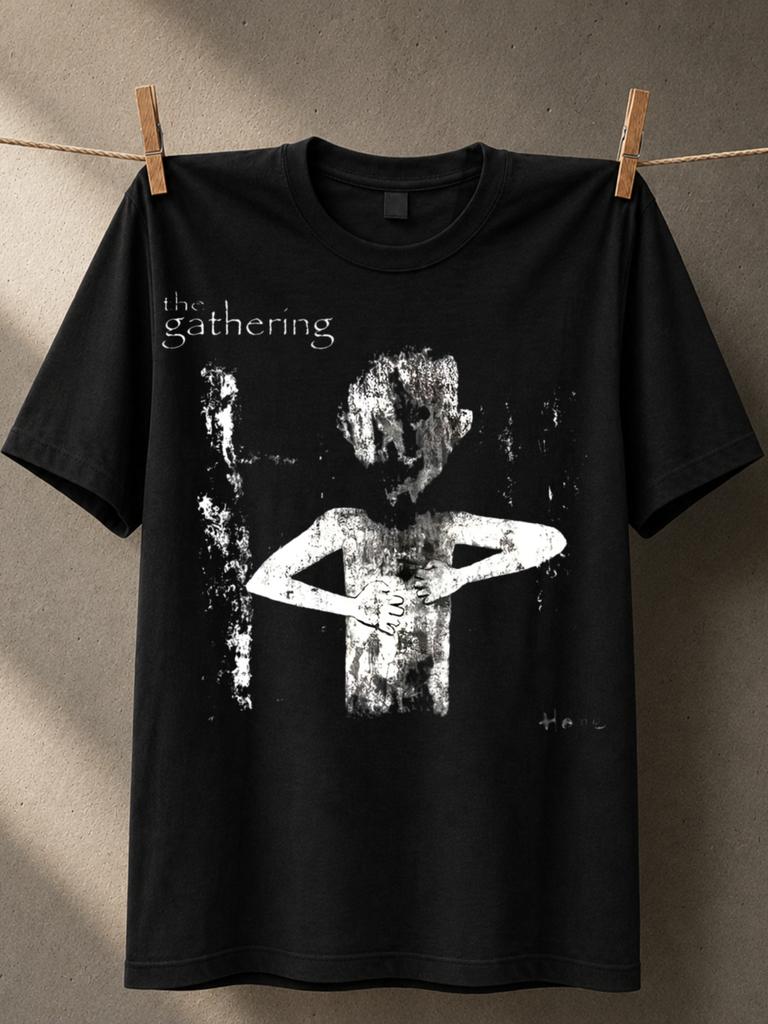 Dark Grunge Music distressed gothic lettering with rough texture and red accent marks underground Unisex All T-Shirt