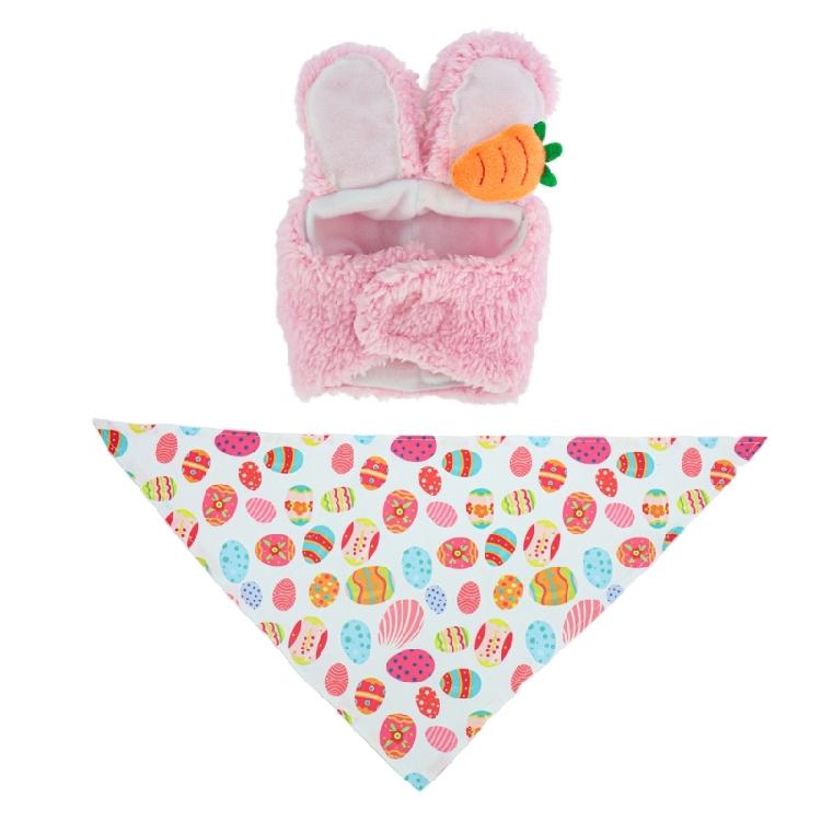 

Easy Install Easter Geese Dress Set Scarf Rabbit Hat Accessories Geese Clothing Perfect For Porch Adornment розовый