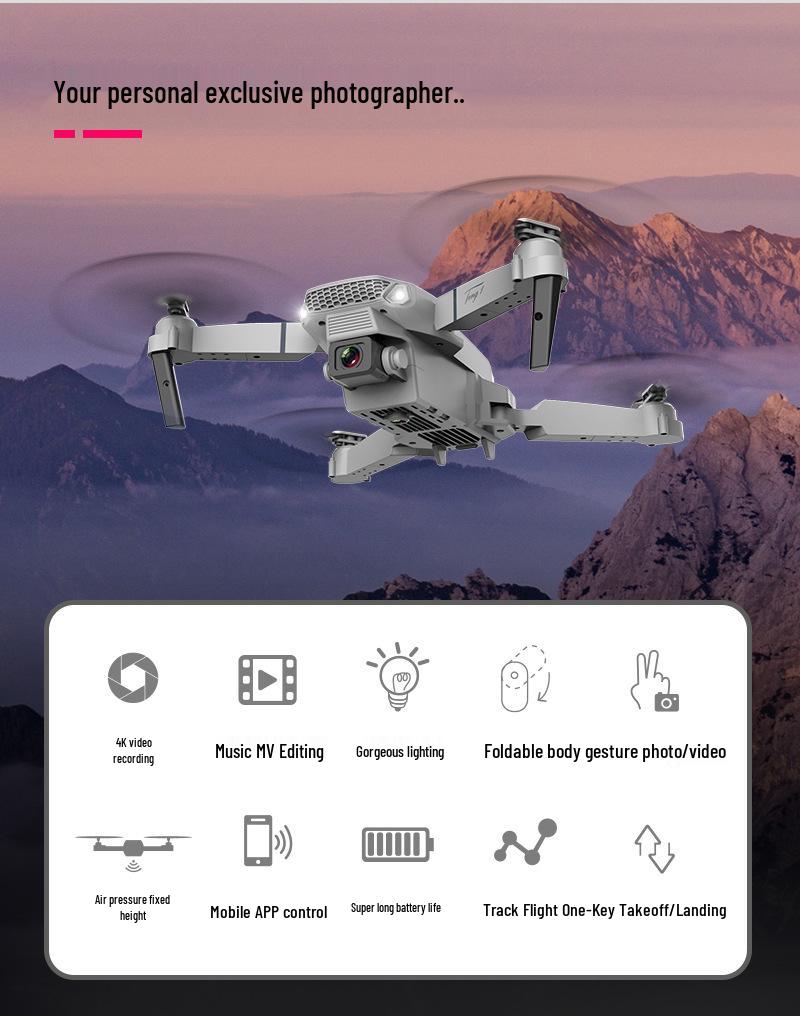 E88 4K Dual Camera Folding Drone with Long-Lasting Remote Control