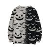 Ladies' Fashionable Casual Long Sleeved Christmas Printed Round Neck Knitted Yarn