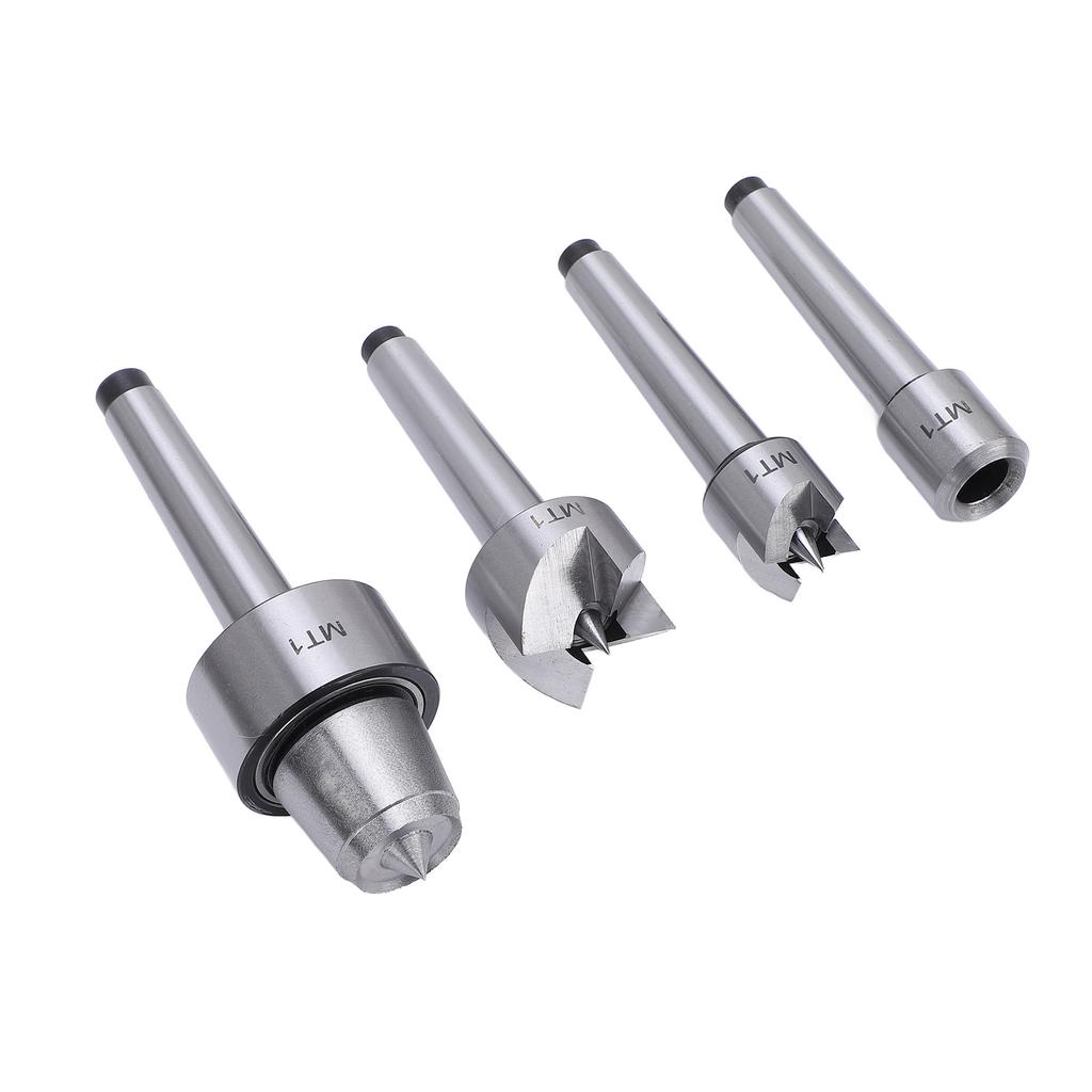 4 Τμχ Σετ Κέντρου Ζωντανής Κινητής Κεφαλής Ξυλότορνου Άξονας MT1 Κέντρο Ζωντανής Κινητής Κεφαλής Κύπελλο Ελατηρίου Οδηγού για Ξυλουργική Μεταλλουργία