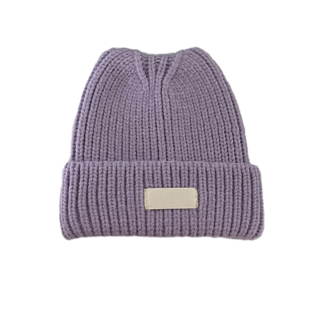 Floppy Cat Ear Beanie for Students Adult Windproof Foldable Winter Hat Thicken Harajuku Beanie with Letter Decals