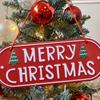 1pc, Merry Christmas plaque logo, front door decoration, home decoration, Christmas tree decoration