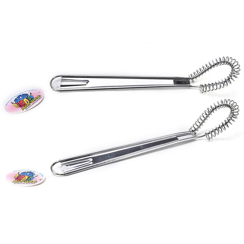 2016  Cooking Tools Steel Egg Beater Mini Whisk Milk Frother Foamer Coffee Mixer Spring Sauce Blender Accessoire De Cuisine