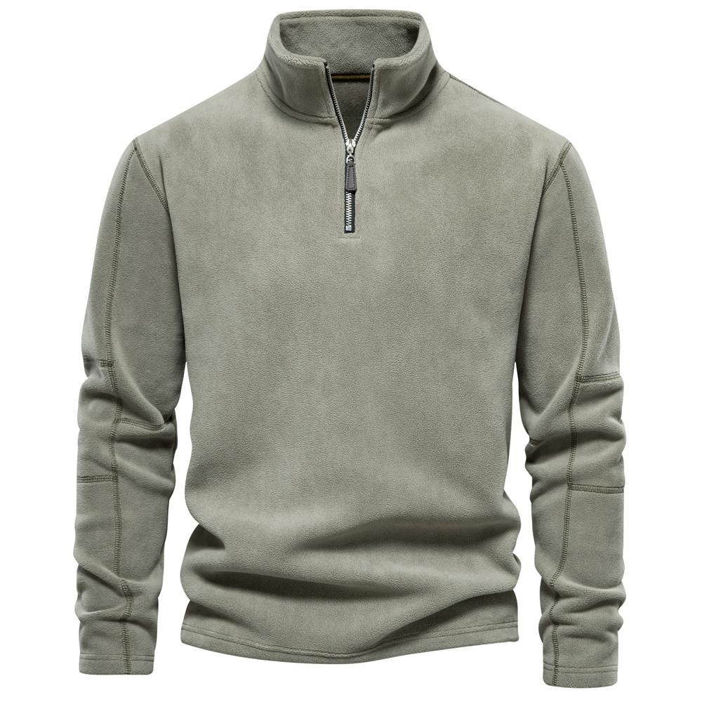 STORN Mens Thicken Warm Fleece Sweatshirt Jacket Quarter Zipper Mock Neck Pullover Men's Sweatshirt Soft Shell Mens Jacket