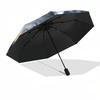 1pc winter snow Automatic Folding Umbrella, Heavy Duty 8 Rib Iron Frame,  Suitable for Travel, Daily Use, Birthday, Decor Gift  03