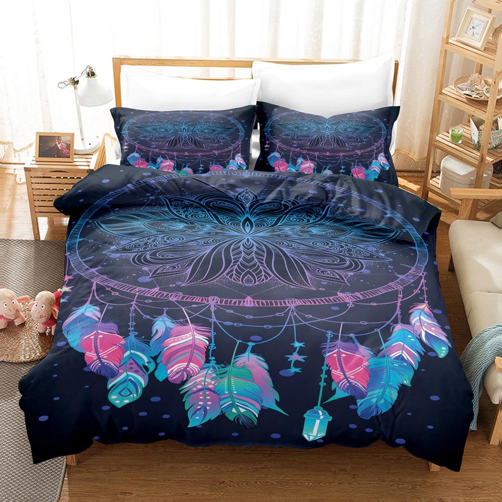 Feather Bedding Kit Size Digital Printing Three-Piece Set