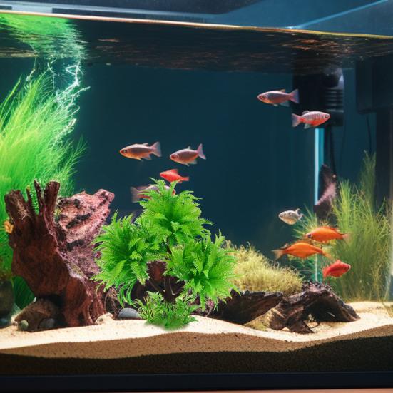 Künstliche Pflanzen für Aquarien, realistisches aquatisches Plastikgras, Hydrokultur-Simulationsbäume, Landschaft, leicht zu pflegen, sichere künstliche Algen für Aquarien