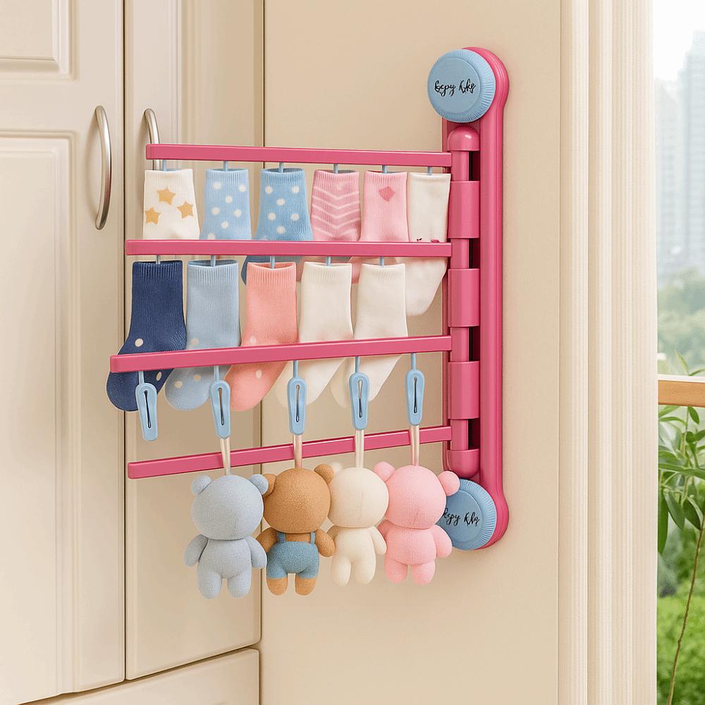 Anti-slip Suction Cup Sock Clip Dopamine Clothes Drying Holder Convenient Sock Clip Hanger  Balcony