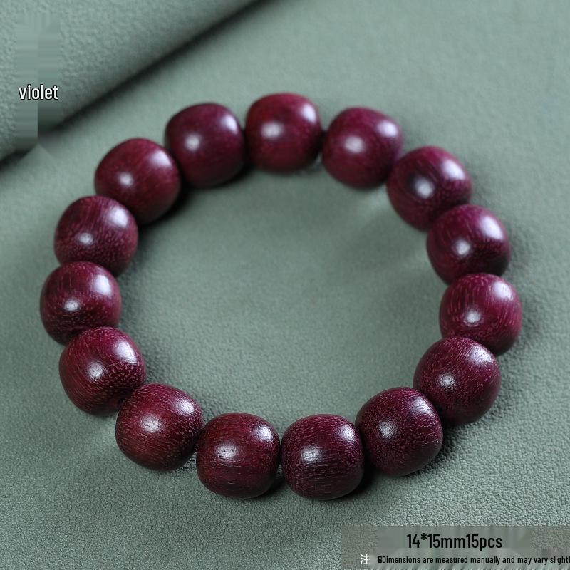 Temple Sandalwood Multi-Treasure Buddhist Rosary Beads Bracelet - Wenge Accessories Gift