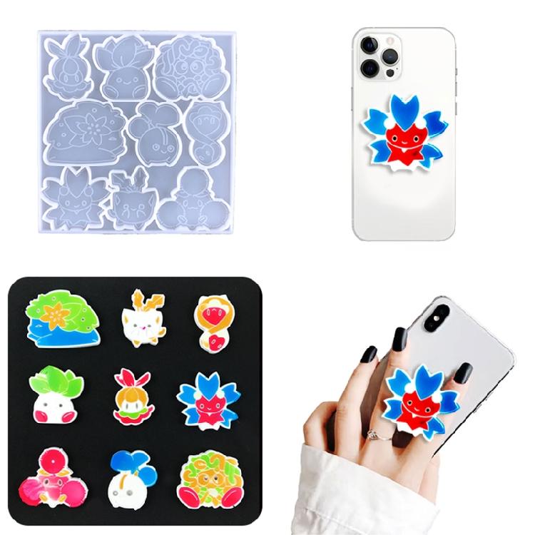 Diy Cartoon Baby Mobile Phone Back Sticker Airbag Bracket Silicone Mold