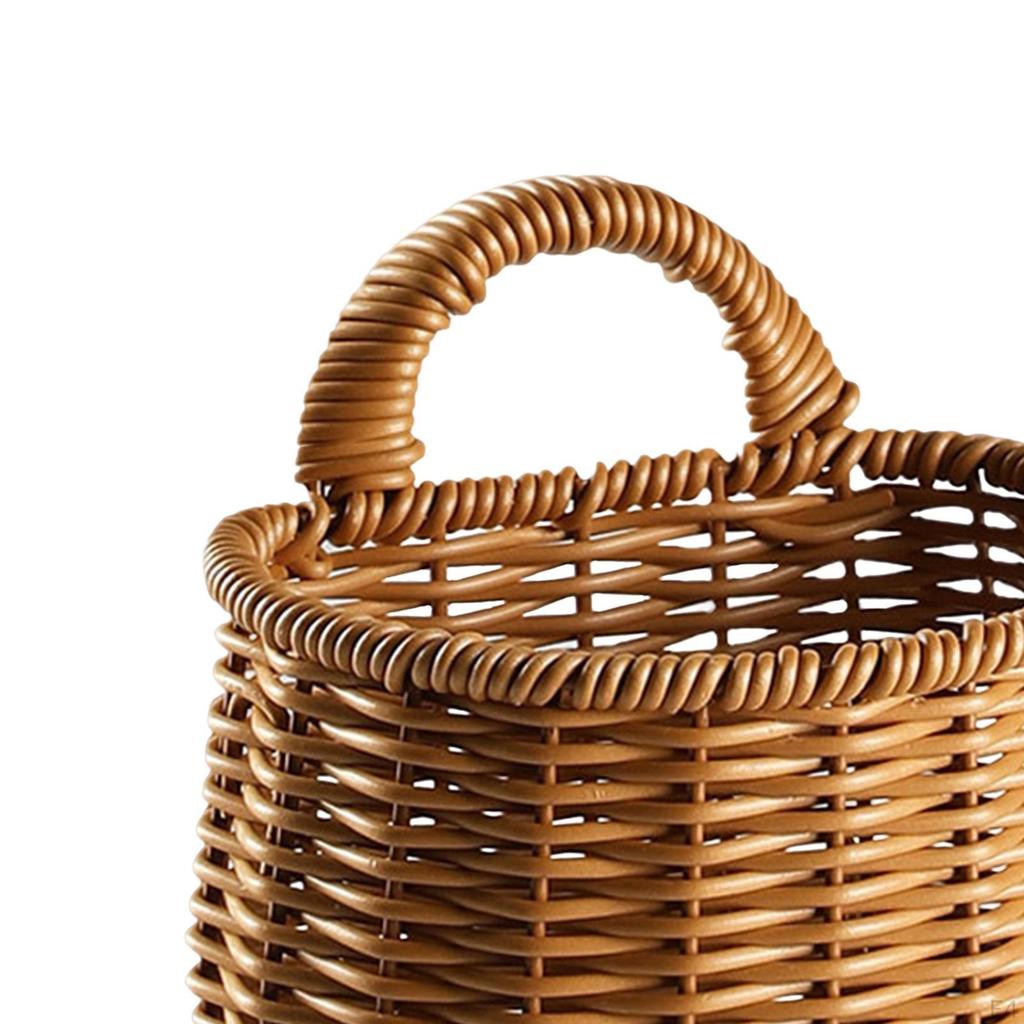 Handcrafted Hanging Storage Baskets for Kitchen Organization and Home Decor