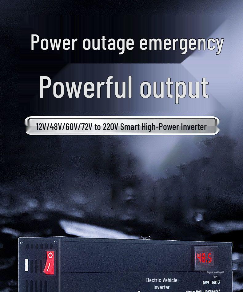 High-Power Electric Bike & Tricycle Inverter: 48V/60V/72V To 220V Universal Converter