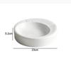 white Ceramic Dinner Plate Restaurant Circular round Thick Soup Plate Dessert Dish Snack Dish Pasta Plates Solid Color Tableware