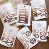5Pcs Milk Coffee Color Polka Dot Children's Hairpins BB Clip Baby Girls Bangs Hairpin Hair Clips Kids Headwear Hair Accessories