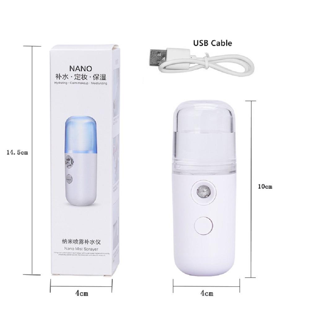 Nano Mist Facial Sprayer USB Humidifier Rechargeable Nebulizer Face Steamer Face Skin Care Tools