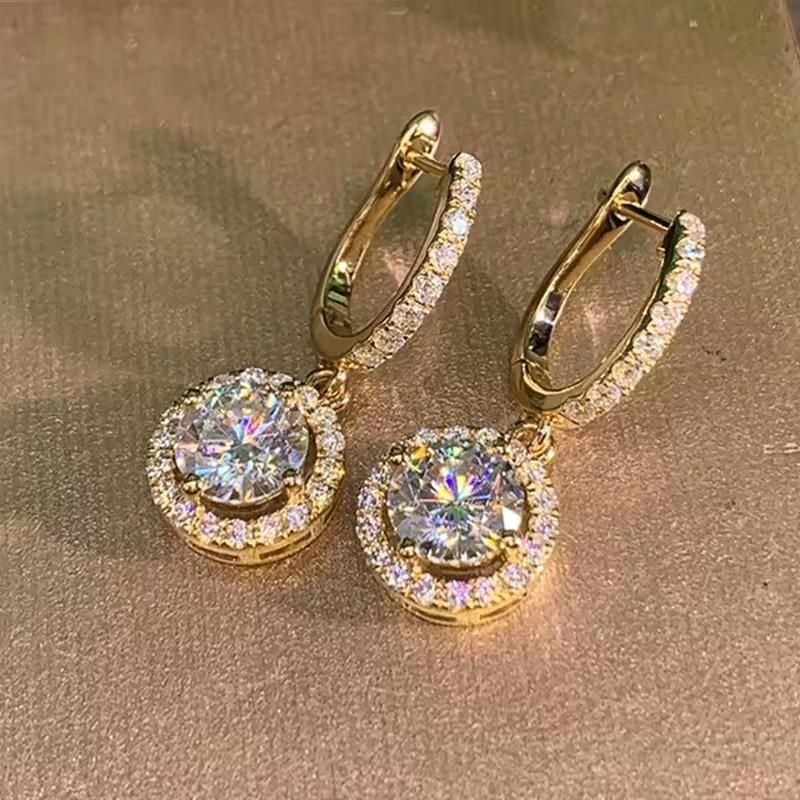 Niche Premium Round Zircon Ear Cuffs For Women Trendy Fresh Minimalist Versatile Earrings Jewelry