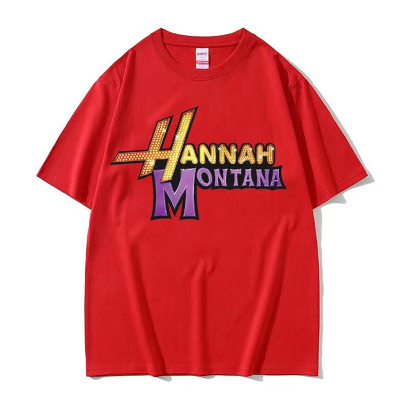 New Hannah Montana Logo T Shirt Men Women Summer Casual Short Sleeve Tee Shirt Unisex Fashion Aesthetic Trend Tshirt Streetwear