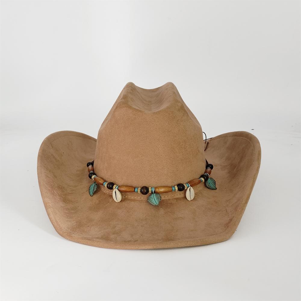 Freedom Outdoors Women's 2025 Fashion Suede Western Cowboy Hat Western Men Retro Party Stage Party Cowboy Hat Outdoor Knight Hat Sombrero Hombre 56-58Cm