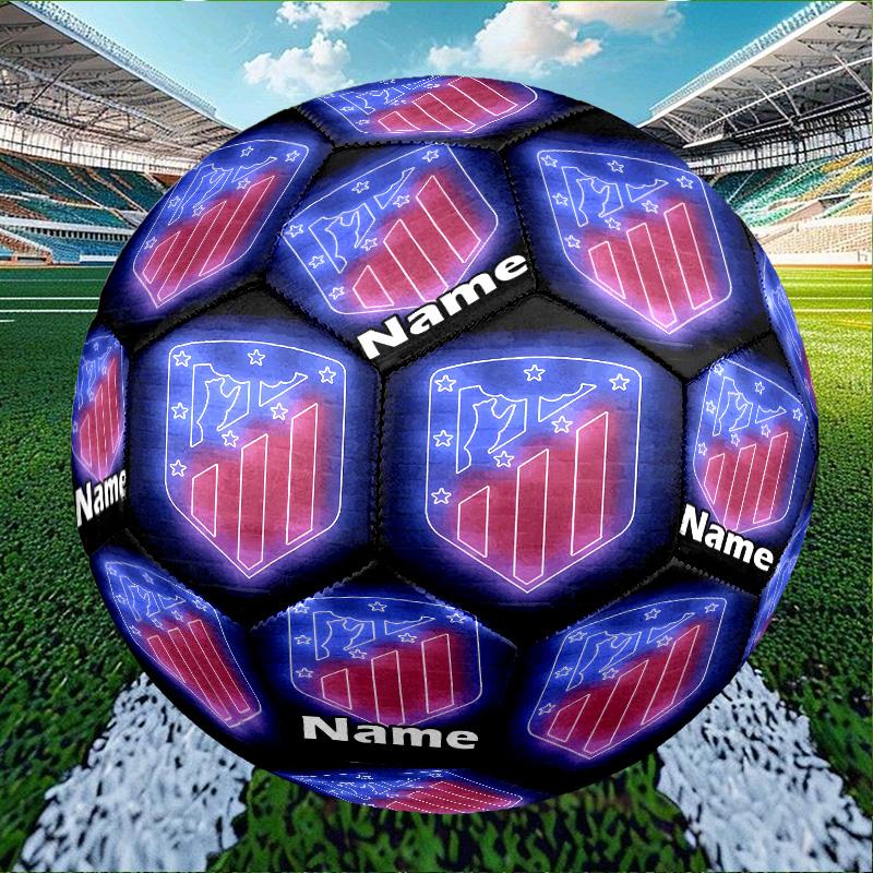 Custom Name Personalized Football team-A Print Size 5 Soccer Ball Training & Match Football, for Team, Kicking, Gift for Football Enthusiasts