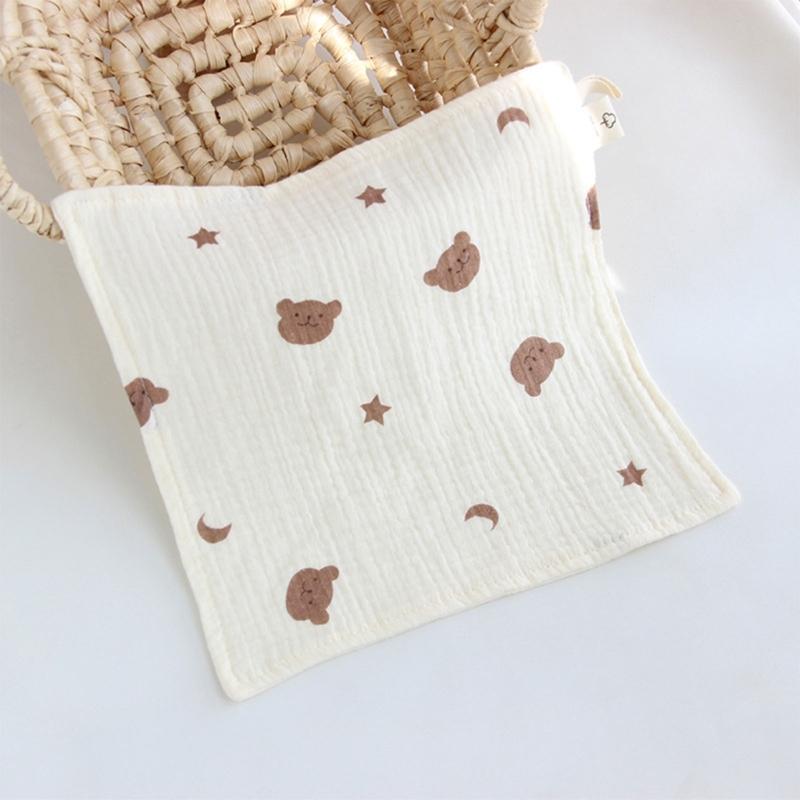 Cotton Washcloth Baby Muslin Face Towel for Delicate Skin 4-layer Absorbent Muslin Hand Washing Towel Newborn Burp Cloth