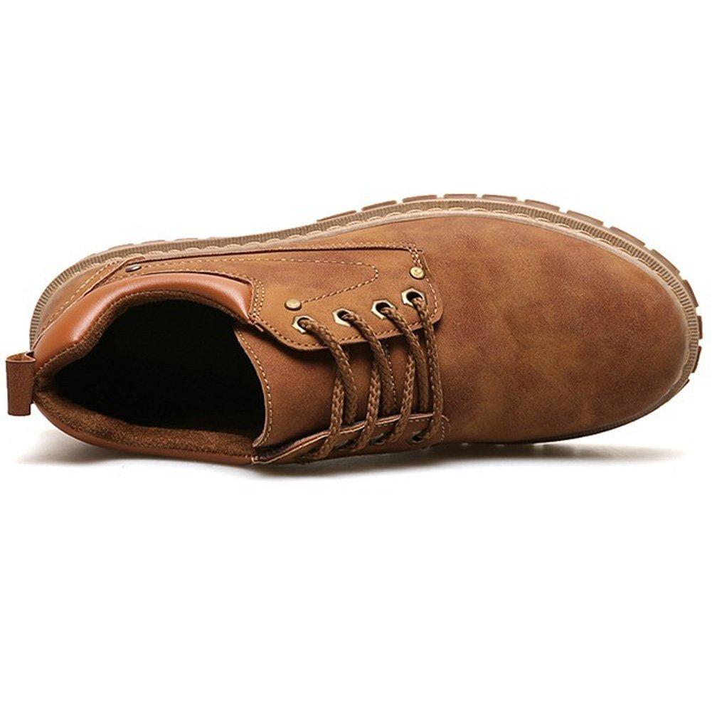 KIXSTAR Casual Work Size Men's Boots, Low-Cut, Non-Slip, Lace-Up, Brown, 26.5cm