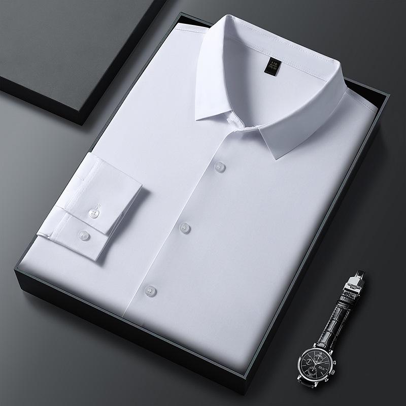 

Весенняя мужская бесшовная немнущаяся рубашка в стиле business casual с длинным рукавом L for 115-130 catty