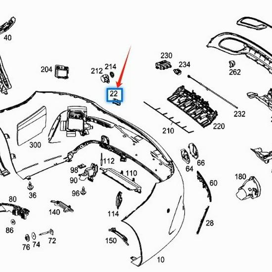 Capac cârlig remorcare spate pentru Mercedes-Benz C-Class W205 nevopsit