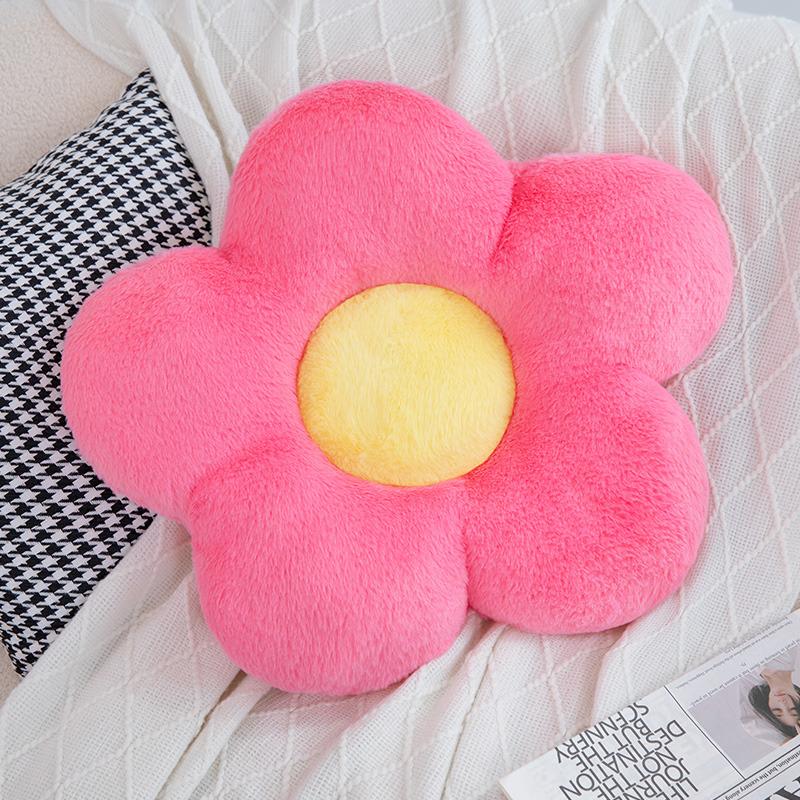 1pc Flower Shape Throw Pillow, Cute Floor Mat Seat Decorative Soft Plush 3D Floral Cushion for Sofa, Bed, Chair, Home Decor
