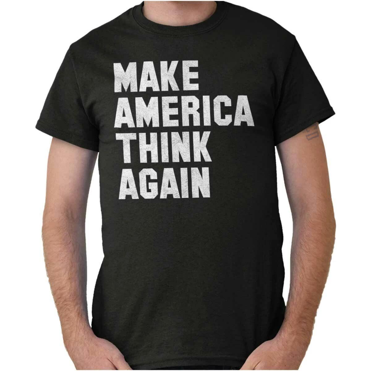 Make America Think Again Donald Trump 2024 Womens or Mens Crewneck T Shirt Tee L