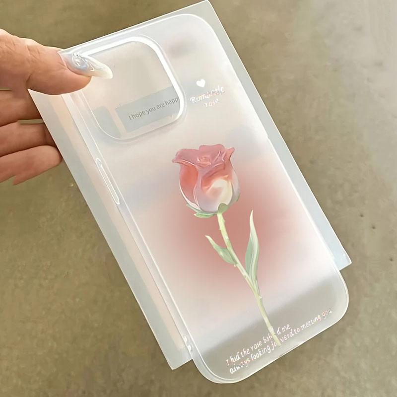 Tulpen-Handyhülle für iPhone 13 11 12 14 15 16 Pro Max 17 Air XR X XS 7 8 Plus SE2 Stoßfeste durchsichtige Hülle Silikon Fundas