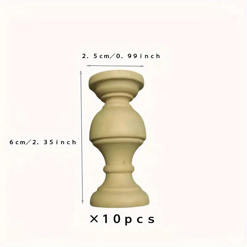 

Beechwood Pillar Head Carving - Solid Wood Lotus Design Bedpost Cylinder for Medieval Style DIY Home Decor Accessories