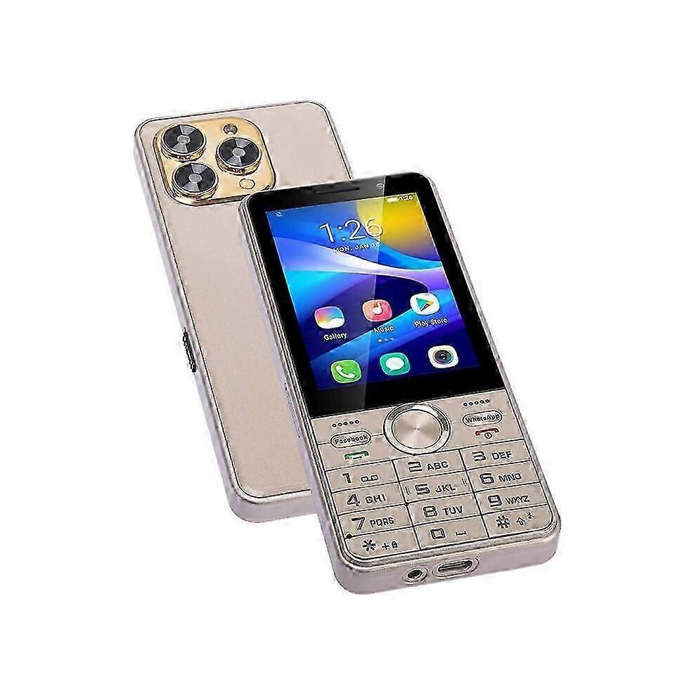 (Oro) Uniwa A3501 Smartphone 2GB + 16GB Pantalla de 3.5 Pulgadas Whatsapp Android 8 Teléfono Batería de 2500mAh - Negro