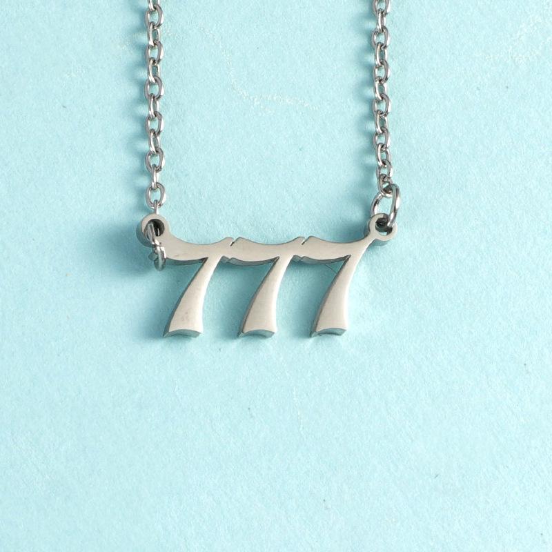European and American personality number 111-999 stainless steel pendant necklace stainless steel vintage necklace