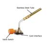 Butane Burner Welding Gas Torch Flame Gun Brazing Flame Sprayer Outdoor Camping Barbecue Portable Welding Hot Air Gun