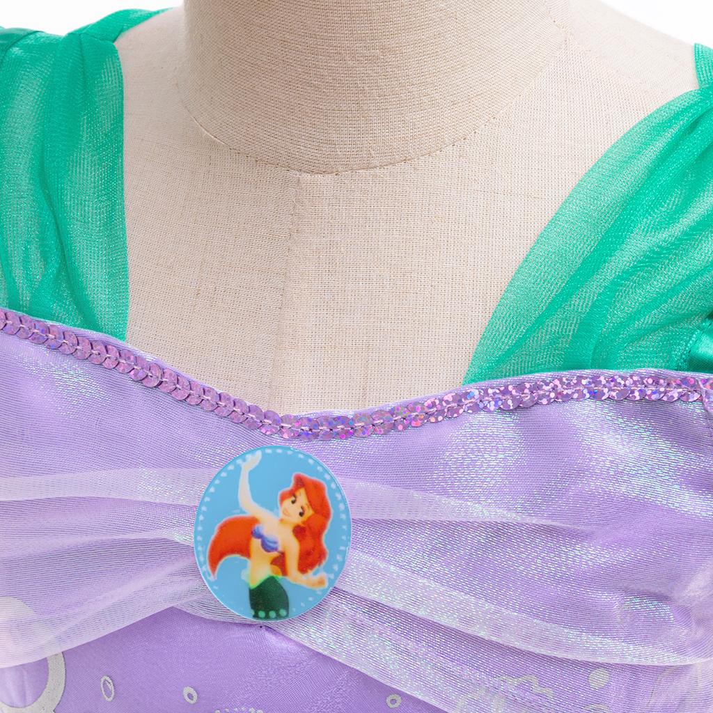 Little Mermaid Ariel Princess Costume For Girls Purple Carnival Cosplay Birthday Party Mermaids Dress Christmas Children Clothes