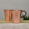 Handmade Pure Copper Coffee Mug Hammered Thickened Cup with Lid Cold Water Beer Mug Moscow Mule Drinkware Bar Tableware