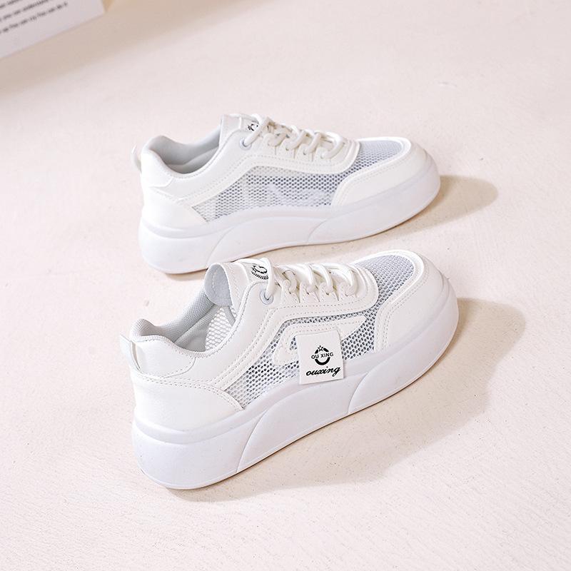 

Show feet small summer thin little white shoes women s 2024 new popular mesh breathable sports hollow mesh shoes 02 35 белый