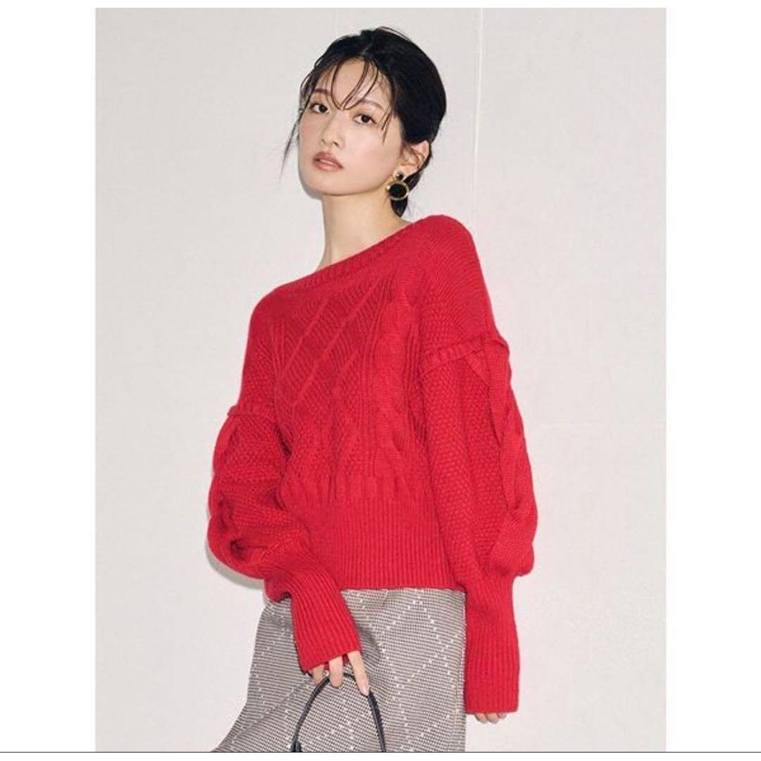 [LILY BROWN] Cable knit pullover