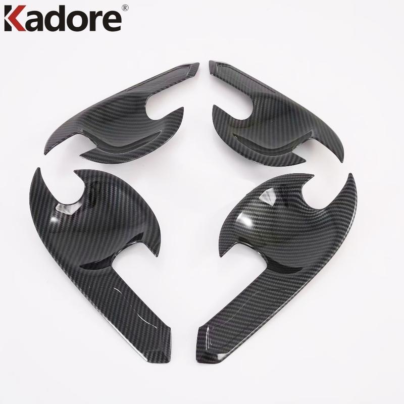 For Toyota Rush 2018- 2024 Carbon Fiber Car Door Handle Cover Trim Side Door Handles Bowl Frame Accessories
