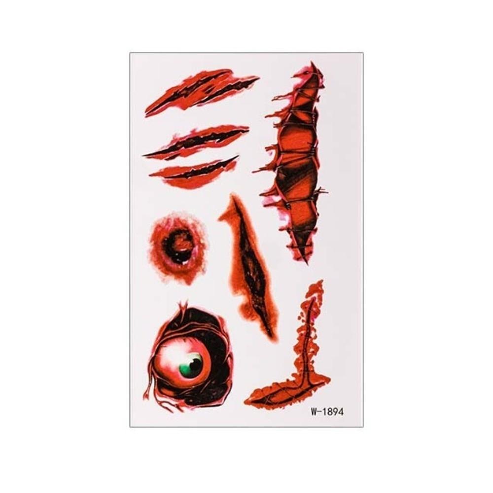 Eyeball Bloody Makeup Halloween Tattoo Stickers Waterproof Body Art Scar Decals  Men Women