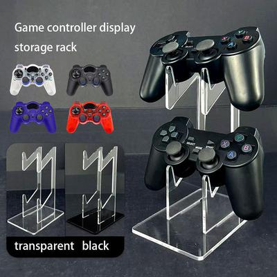 Universal 2-Tier Gaming Controller And Headphone Stand Sturdy Clear Acrylic Desktop Organizer Display Holder